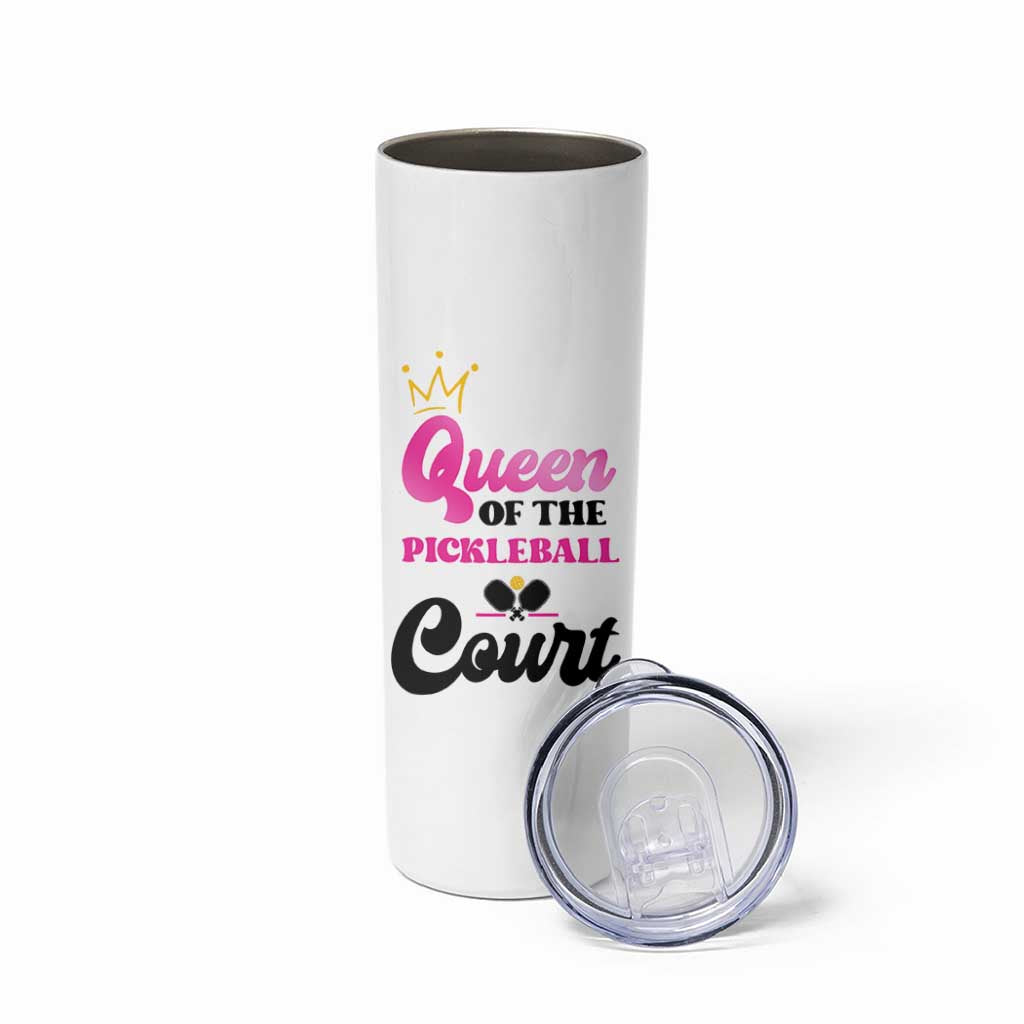 Pickleball Gifts For Women Skinny Tumbler Queen Of The Court