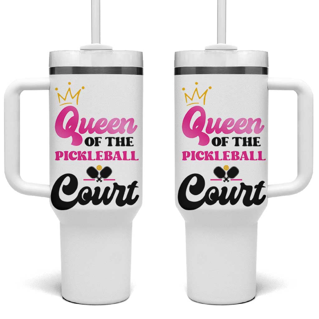 Pickleball Gifts For Women Tumbler With Handle Queen Of The Court