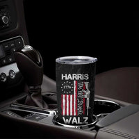 Harris Walz Waltz 2024 Tumbler Cup US Flag Gun Democratic Madam President 4th Of July - Wonder Print Shop