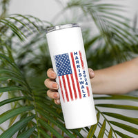 Harris Walz Waltz 2024 Skinny Tumbler USA Flag American Election - Wonder Print Shop