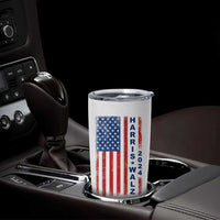 Harris Walz Waltz 2024 Tumbler Cup USA Flag American Election - Wonder Print Shop