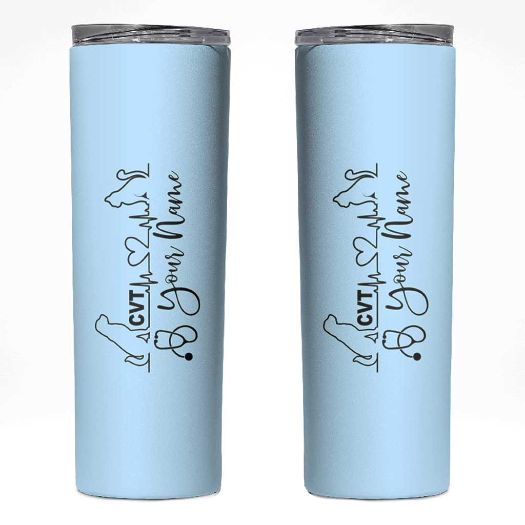Personalized Vet Tech Skinny Tumbler Custom Name Vet Staff Appreciation Gift Tarot Card - Wonder Print Shop