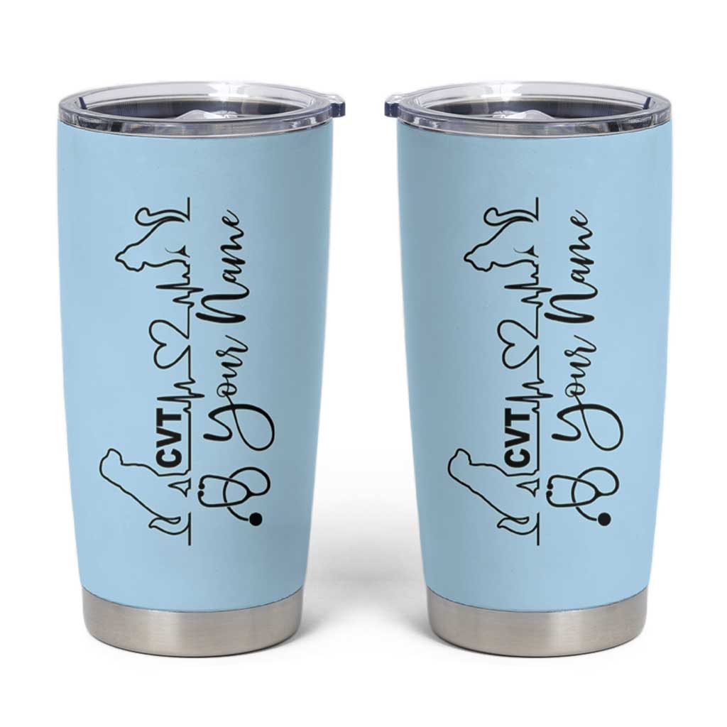 Personalized Vet Tech Tumbler Cup Custom Name Vet Staff Appreciation Gift Tarot Card - Wonder Print Shop