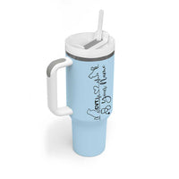 Personalized Vet Tech Tumbler With Handle Custom Name Vet Staff Appreciation Gift Tarot Card - Wonder Print Shop