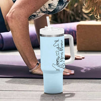 Personalized Vet Tech Tumbler With Handle Custom Name Vet Staff Appreciation Gift Tarot Card - Wonder Print Shop