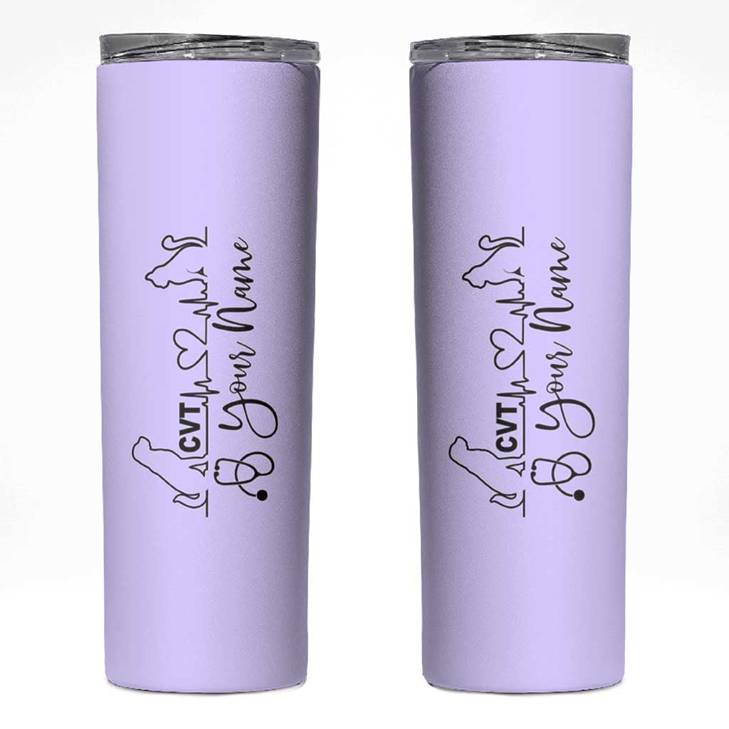 Personalized Vet Tech Skinny Tumbler Tarot Card Custom Name Vet Staff Appreciation Gift - Wonder Print Shop