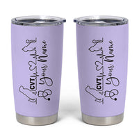 Personalized Vet Tech Tumbler Cup Tarot Card Custom Name Vet Staff Appreciation Gift - Wonder Print Shop