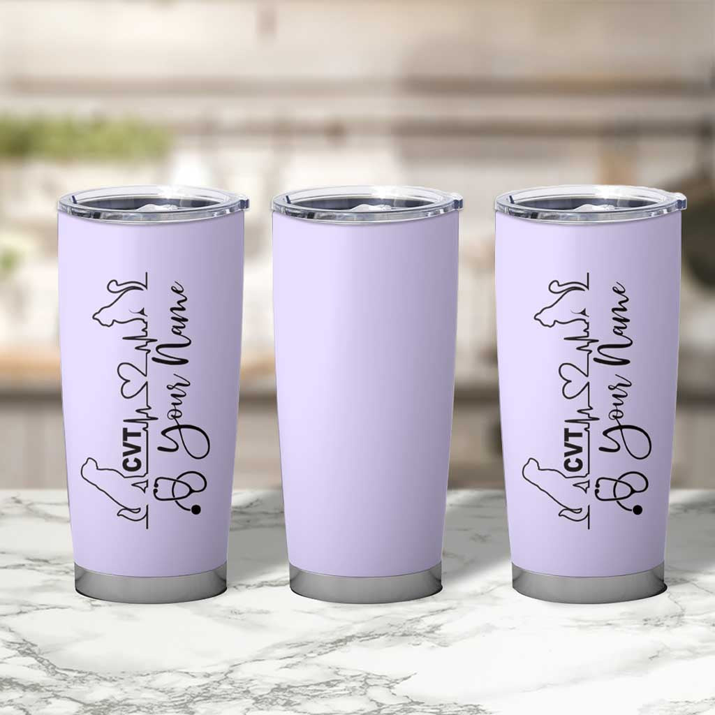 Personalized Vet Tech Tumbler Cup Tarot Card Custom Name Vet Staff Appreciation Gift - Wonder Print Shop