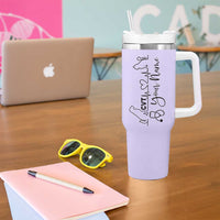 Personalized Vet Tech Tumbler With Handle Tarot Card Custom Name Vet Staff Appreciation Gift - Wonder Print Shop