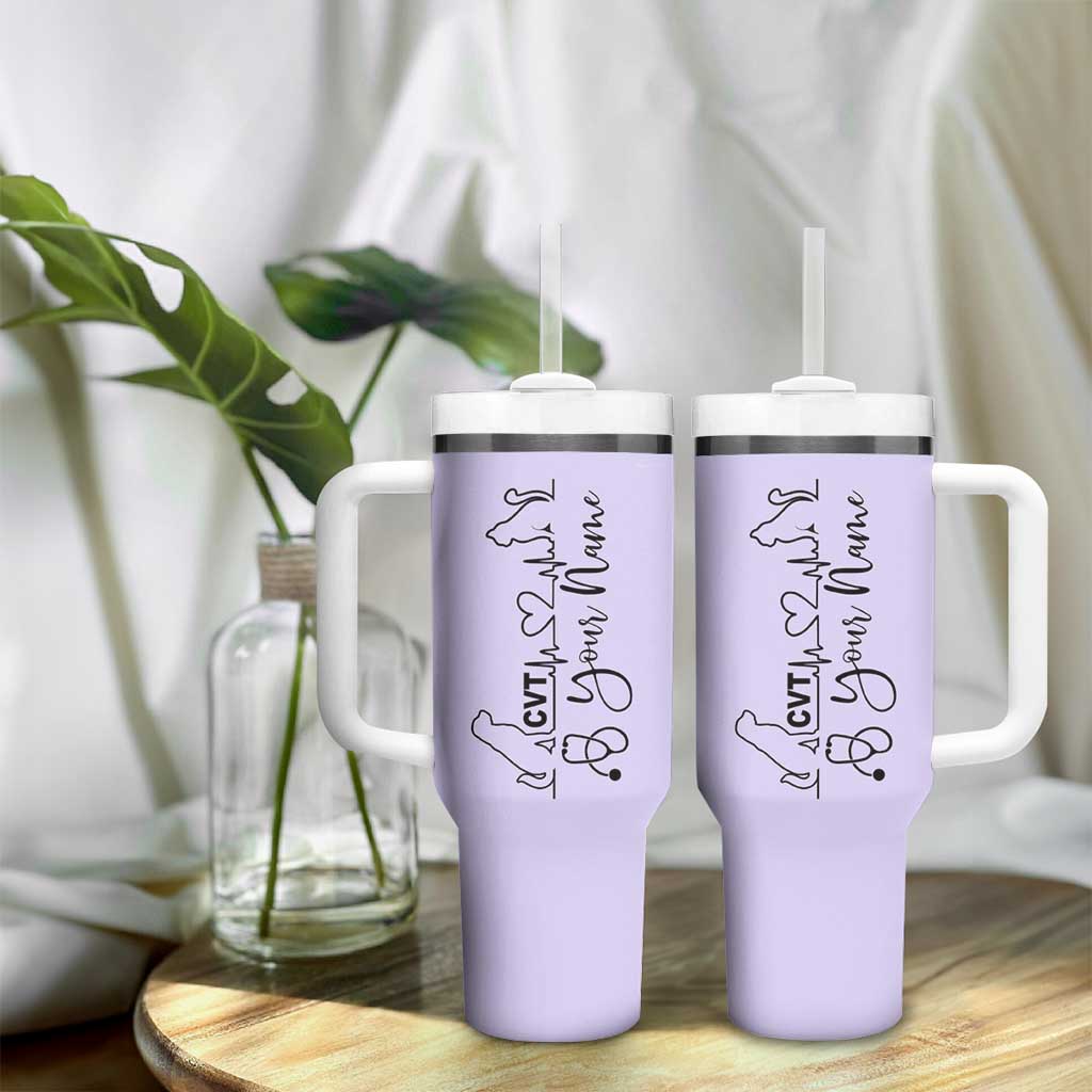 Personalized Vet Tech Tumbler With Handle Tarot Card Custom Name Vet Staff Appreciation Gift - Wonder Print Shop