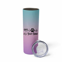 Personalized Vet Tech Skinny Tumbler Custom Name Funny Vet Staff Appreciation Gift Tarot Card - Wonder Print Shop
