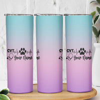 Personalized Vet Tech Skinny Tumbler Custom Name Funny Vet Staff Appreciation Gift Tarot Card - Wonder Print Shop