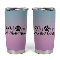Personalized Vet Tech Tumbler Cup Custom Name Funny Vet Staff Appreciation Gift Tarot Card - Wonder Print Shop