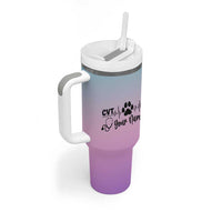Personalized Vet Tech Tumbler With Handle Custom Name Funny Vet Staff Appreciation Gift Tarot Card - Wonder Print Shop
