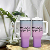 Personalized Vet Tech Tumbler With Handle Custom Name Funny Vet Staff Appreciation Gift Tarot Card - Wonder Print Shop