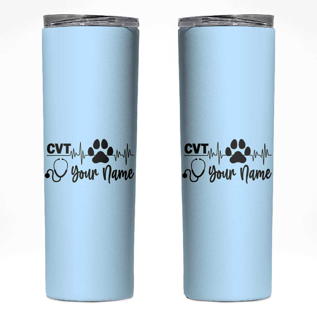 Personalized Vet Tech Skinny Tumbler Vet Staff Appreciation Gift Tarot Card Custom Name - Wonder Print Shop