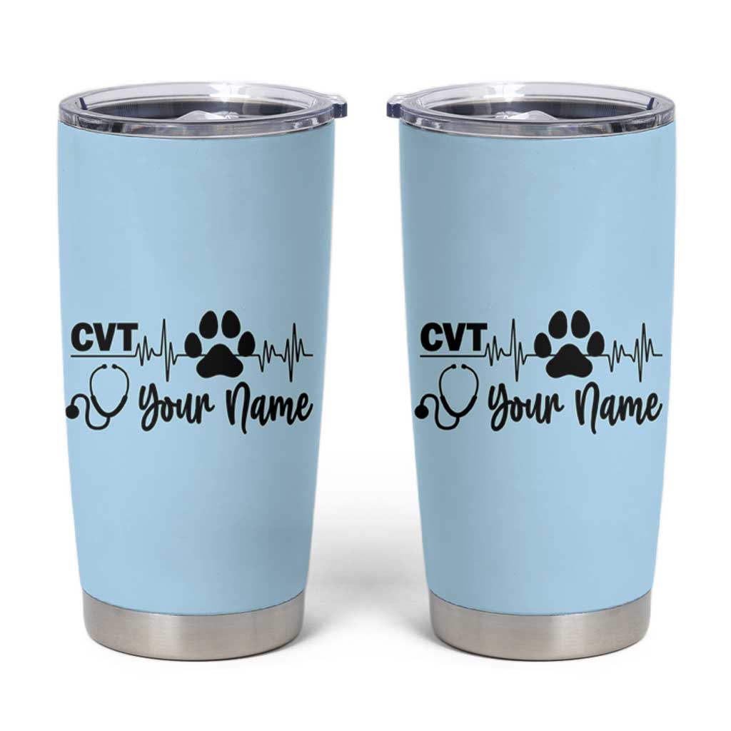 Personalized Vet Tech Tumbler Cup Vet Staff Appreciation Gift Tarot Card Custom Name - Wonder Print Shop