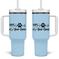 Personalized Vet Tech Tumbler With Handle Vet Staff Appreciation Gift Tarot Card Custom Name - Wonder Print Shop