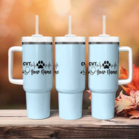 Personalized Vet Tech Tumbler With Handle Vet Staff Appreciation Gift Tarot Card Custom Name - Wonder Print Shop