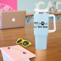 Personalized Vet Tech Tumbler With Handle Vet Staff Appreciation Gift Tarot Card Custom Name - Wonder Print Shop
