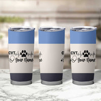 Vet Tech Personalized Tumbler Cup Vet Staff Appreciation Gift Tarot Card Custom Name - Wonder Print Shop