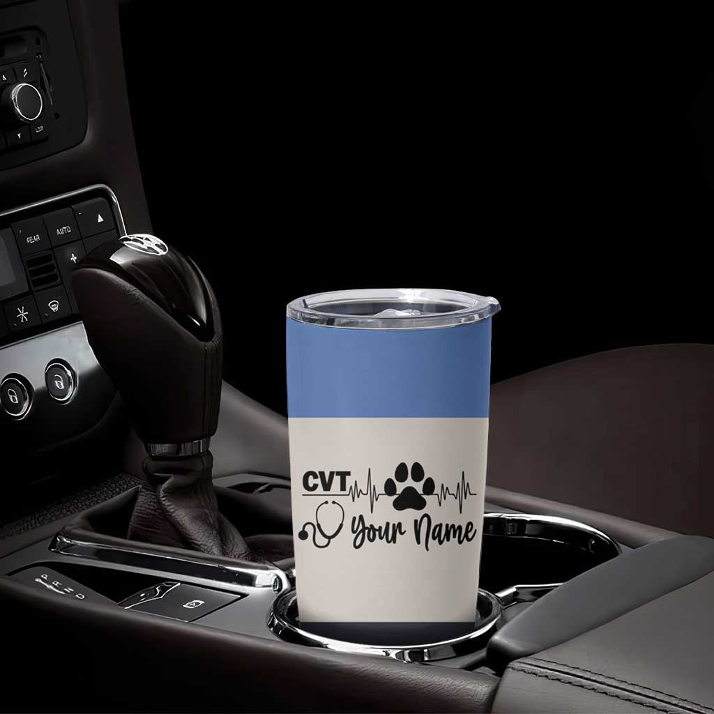 Vet Tech Personalized Tumbler Cup Vet Staff Appreciation Gift Tarot Card Custom Name - Wonder Print Shop