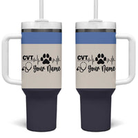 Vet Tech Personalized Tumbler With Handle Vet Staff Appreciation Gift Tarot Card Custom Name - Wonder Print Shop