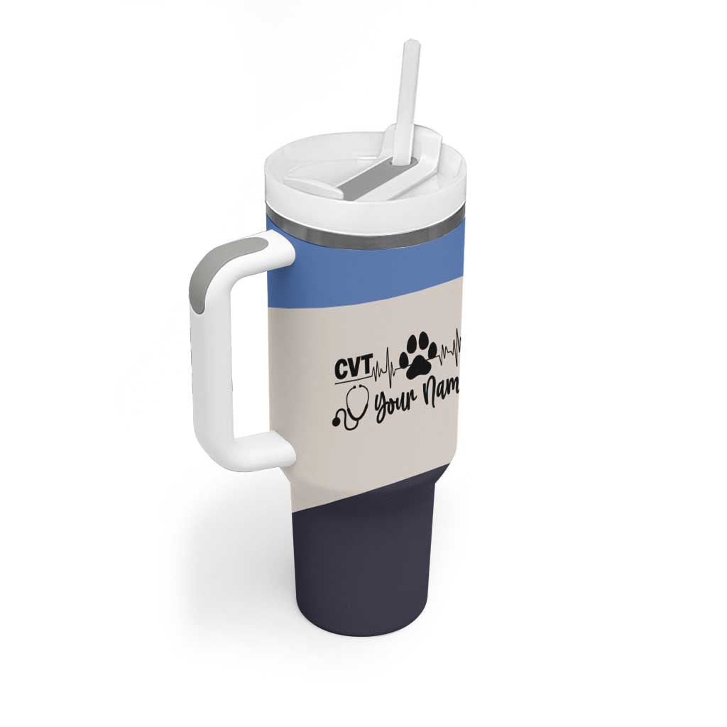 Vet Tech Personalized Tumbler With Handle Vet Staff Appreciation Gift Tarot Card Custom Name - Wonder Print Shop