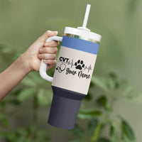 Vet Tech Personalized Tumbler With Handle Vet Staff Appreciation Gift Tarot Card Custom Name - Wonder Print Shop