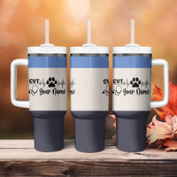 Vet Tech Personalized Tumbler With Handle Vet Staff Appreciation Gift Tarot Card Custom Name - Wonder Print Shop