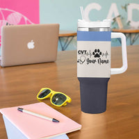 Vet Tech Personalized Tumbler With Handle Vet Staff Appreciation Gift Tarot Card Custom Name - Wonder Print Shop
