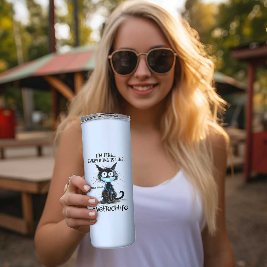 Personalized Veterinarian Vet Tech Skinny Tumbler Custom Name Vet Staff Gift Veterinarian Graduation - Wonder Print Shop