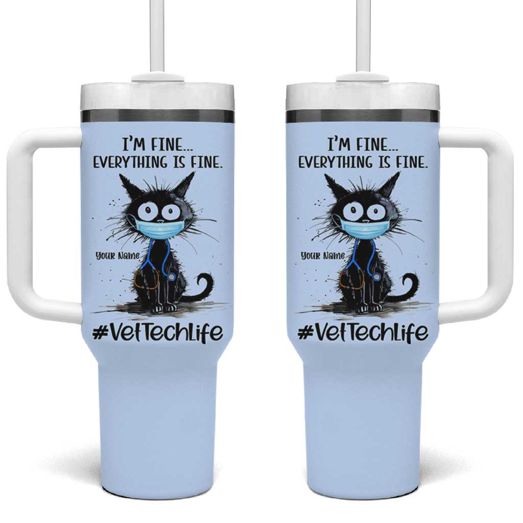Personalized Veterinarian Vet Tech Tumbler With Handle Custom Name Vet Staff Gift Veterinarian Graduation - Wonder Print Shop