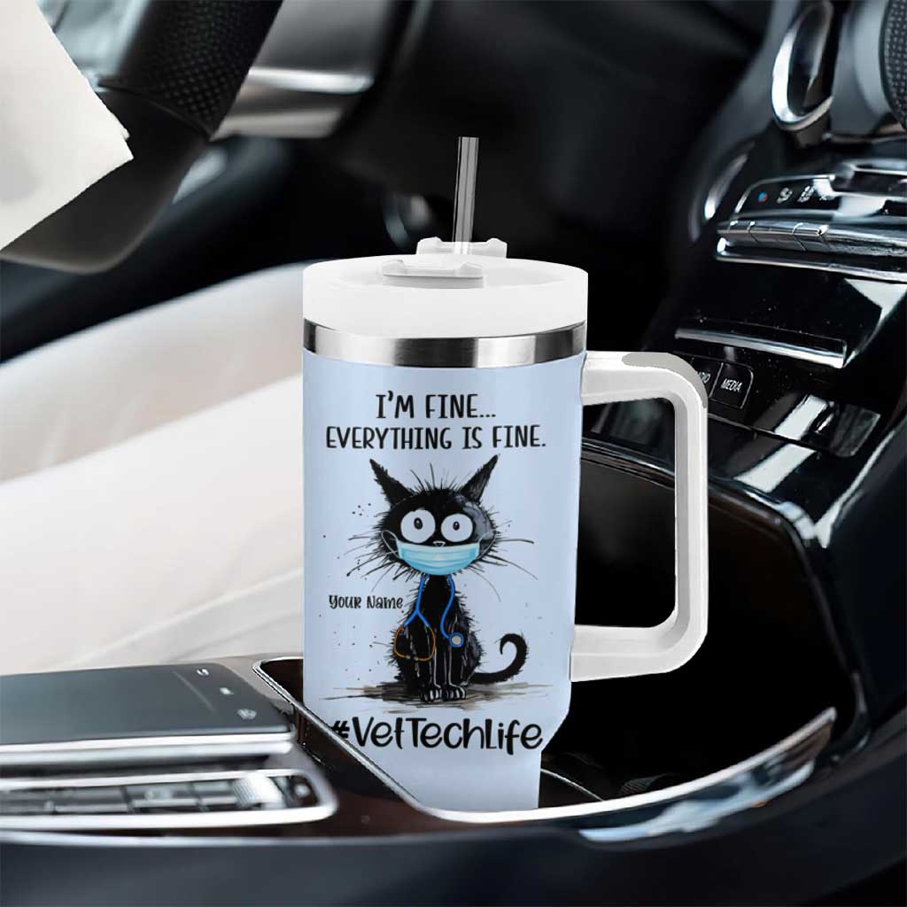 Personalized Veterinarian Vet Tech Tumbler With Handle Custom Name Vet Staff Gift Veterinarian Graduation - Wonder Print Shop