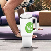 Tennis And Wine Lovers Tumbler With Handle Today's Good Mood Is Sponsored - Wonder Print Shop