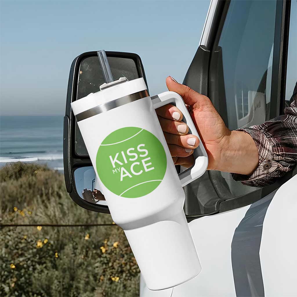 Tennis And Wine Lovers Tumbler With Handle Today's Good Mood Is Sponsored - Wonder Print Shop