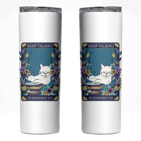 Funny Psychology Gifts Skinny Tumbler Keep Talking I'm Diagnosing You, Funny Gift for Psychologist Psychiatrist Therapist School Counselor Cat Lovers TB10