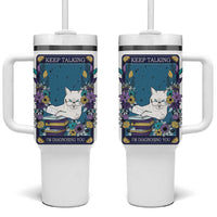 Funny Psychology Gifts Tumbler With Handle Keep Talking I'm Diagnosing You, Funny Gift for Psychologist Psychiatrist Therapist School Counselor Cat Lovers TB10