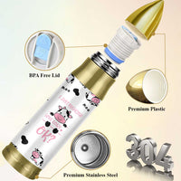 Cow Gifts For Women Bullet Tumbler Funny Cow Lovers Gift For Women Girlfrend Kids