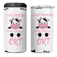Cow Gifts For Women 4 in 1 Can Cooler Tumbler Funny Cow Lovers Gift For Women Girlfrend Kids