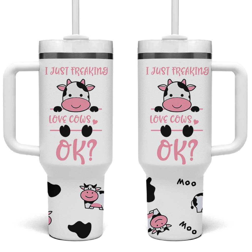 Cow Gifts For Women Tumbler With Handle Funny Cow Lovers Gift For Women Girlfrend Kids