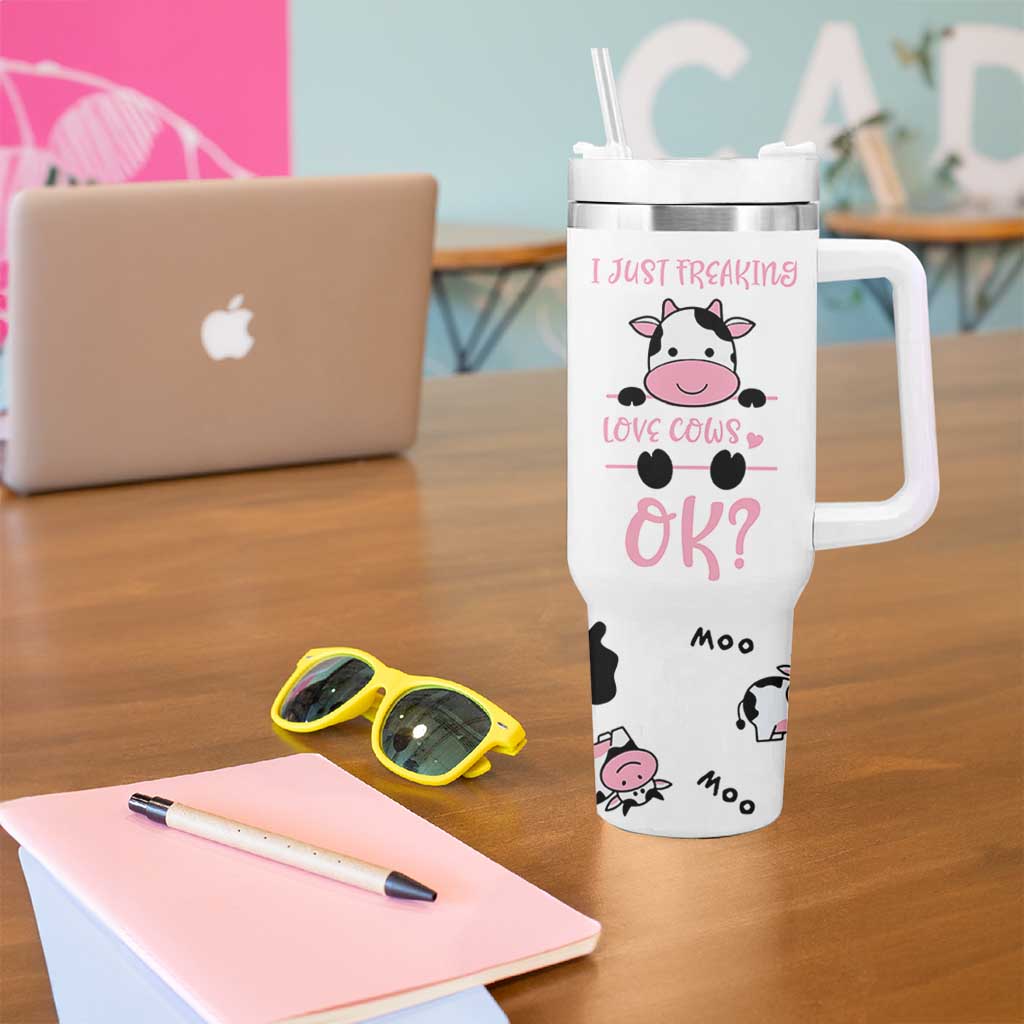 Cow Gifts For Women Tumbler With Handle Funny Cow Lovers Gift For Women Girlfrend Kids