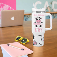 Cow Gifts For Women Tumbler With Handle Funny Cow Lovers Gift For Women Girlfrend Kids