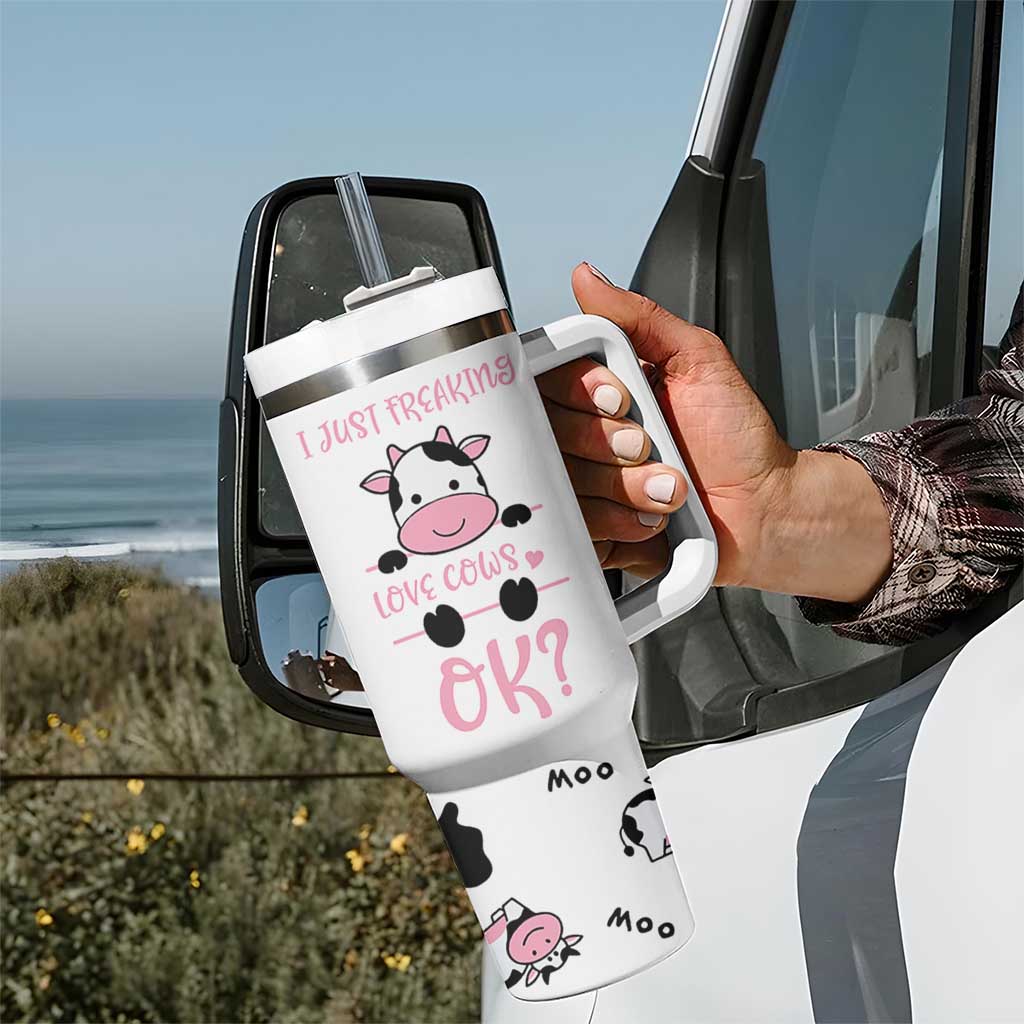 Cow Gifts For Women Tumbler With Handle Funny Cow Lovers Gift For Women Girlfrend Kids