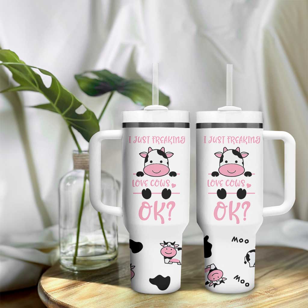 Cow Gifts For Women Tumbler With Handle Funny Cow Lovers Gift For Women Girlfrend Kids