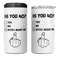 Funny 40th Birthday 4 in 1 Can Cooler Tumbler Funny Is You 40 Year Old 1986 Birthday Gifts