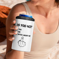 Funny 40th Birthday 4 in 1 Can Cooler Tumbler Funny Is You 40 Year Old 1986 Birthday Gifts