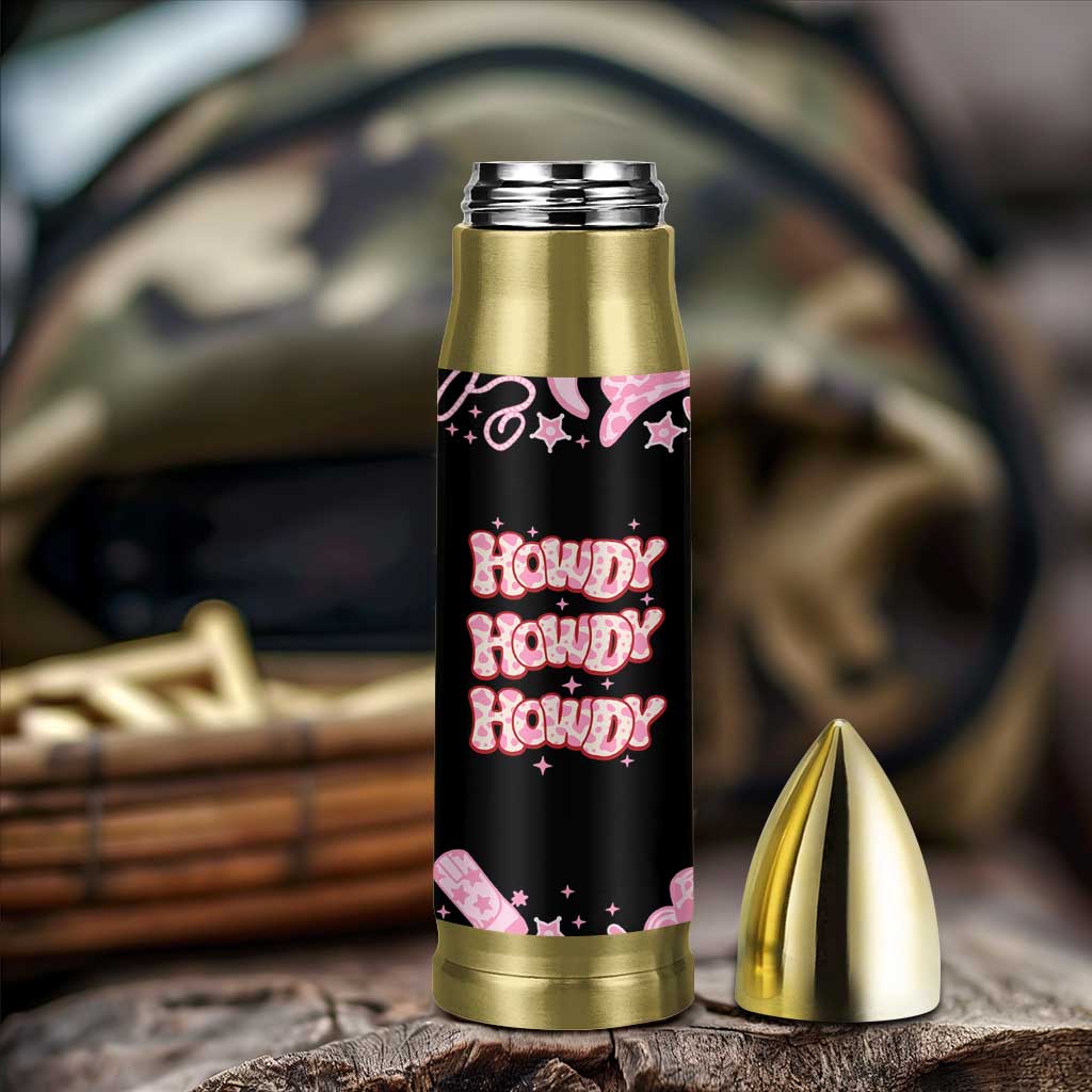 Howdy Cowgirl Bullet Tumbler Western Girl Country Rodeo Pink Cowgirl