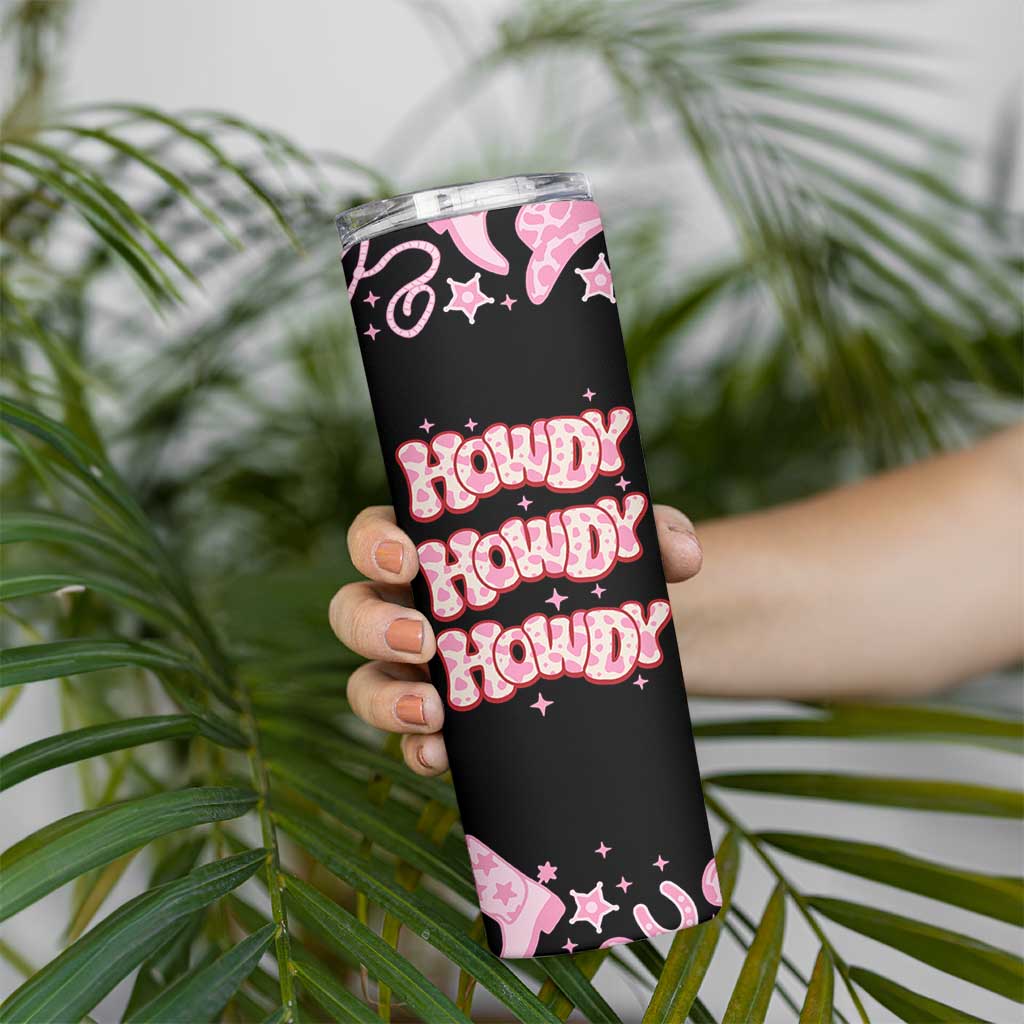 Howdy Cowgirl Skinny Tumbler Western Girl Country Rodeo Pink Cowgirl