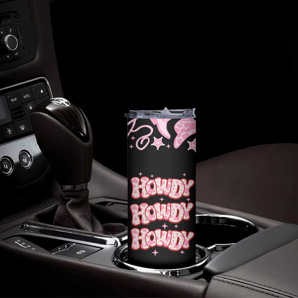 Howdy Cowgirl Skinny Tumbler Western Girl Country Rodeo Pink Cowgirl